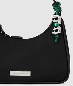 KarlLagerfeld Ikon Nylon Mini Shoulder Bag Black
