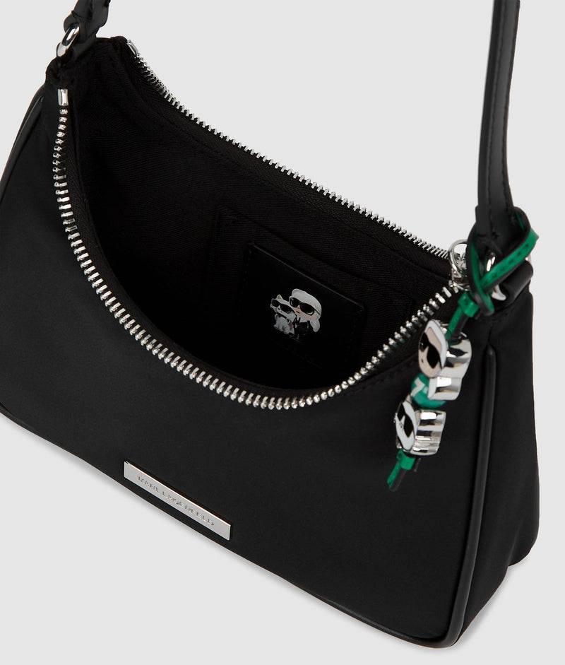 KarlLagerfeld Ikon Nylon Mini Shoulder Bag Black