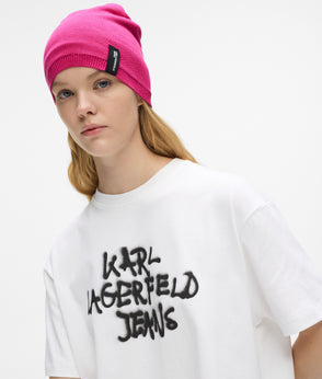 KarlLagerfeld Buckle Shoulder Bag Very Berry