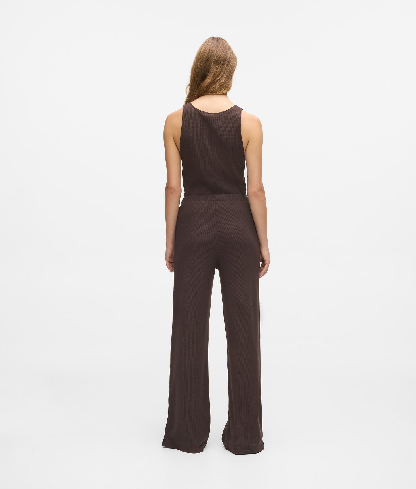 Karl Lagerfeld Waffle Loungewear Pants Black Coffee