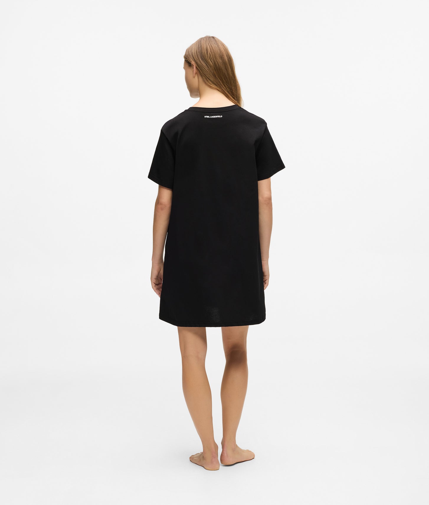 Karl Lagerfeld Ikon Rhinestone Pajama Dress Black
