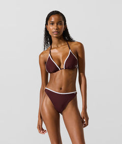 KarlLagerfeld Kautograph Crochet Hobo Bag Natural