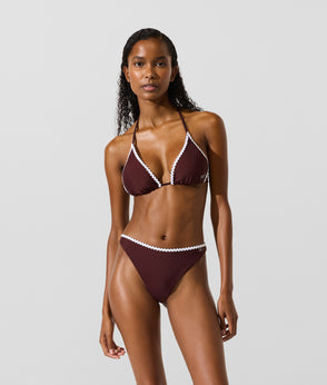 KarlLagerfeld Kautograph Crochet Hobo Bag Natural