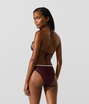 KarlLagerfeld Kautograph Crochet Hobo Bag Natural