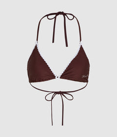 KarlLagerfeld Kautograph Crochet Hobo Bag Natural