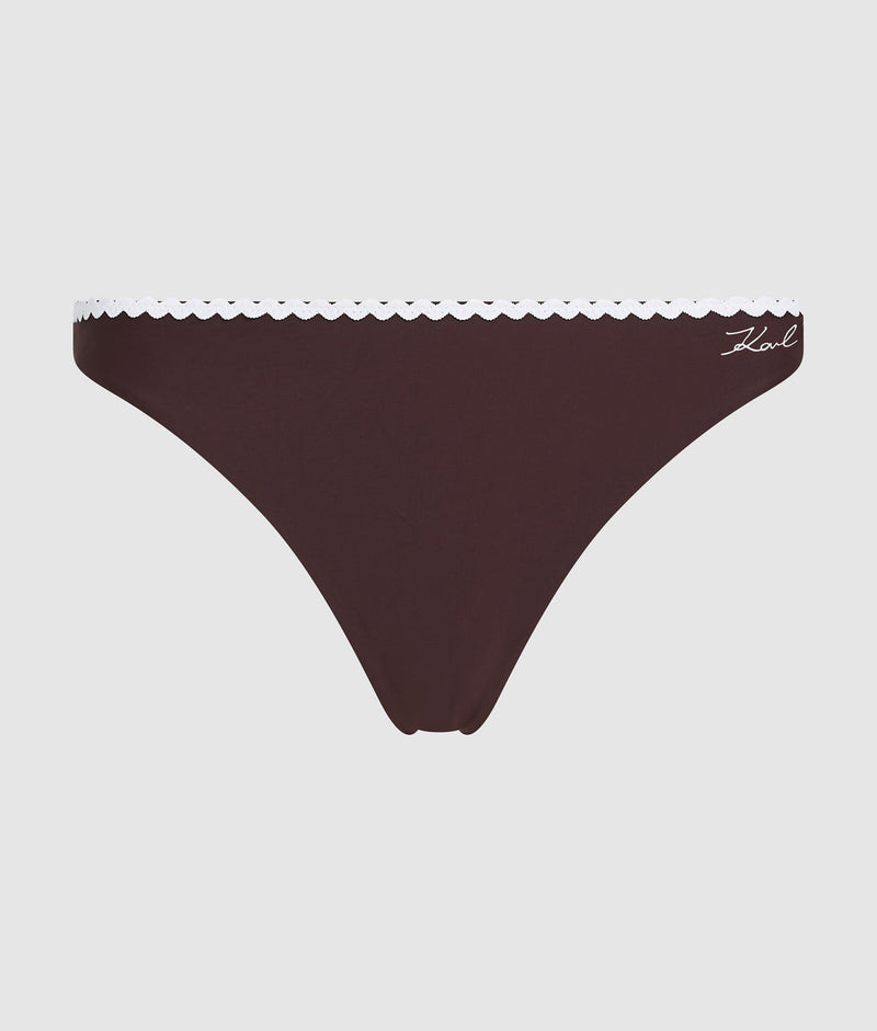 KarlLagerfeld Kautograph Crochet Hobo Bag Natural