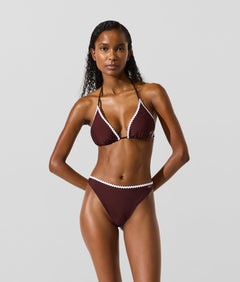 KarlLagerfeld Kautograph Crochet Hobo Bag Natural