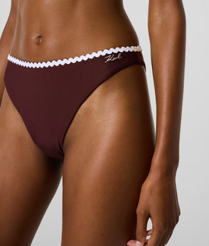 KarlLagerfeld Kautograph Crochet Hobo Bag Natural