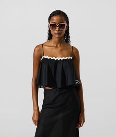 KarlLagerfeld Ksignature Scallop Beach Bag Natural