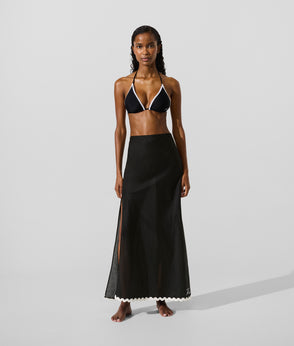 KarlLagerfeld Ksignature Scallop Beach Bag Natural