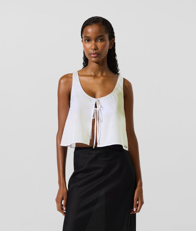 KarlLagerfeld Kautograph Crochet Hobo Bag Natural