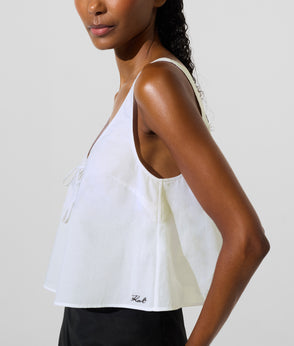 KarlLagerfeld Kautograph Crochet Hobo Bag Natural