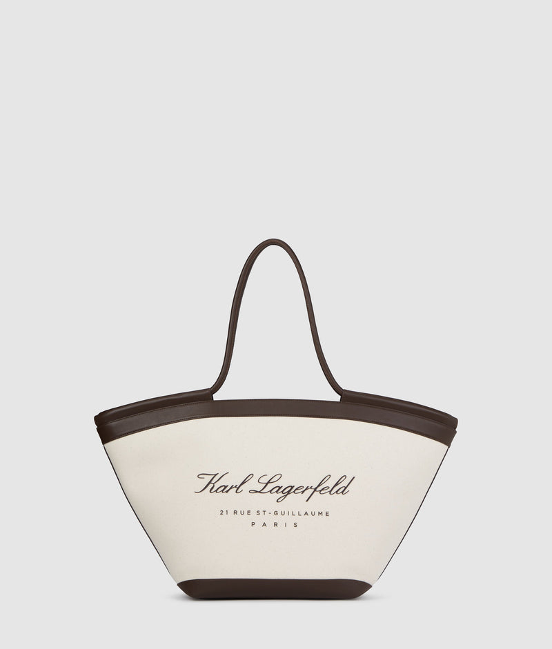KarlLagerfeld Hotel Karl Large Beach Tote Bag Natural