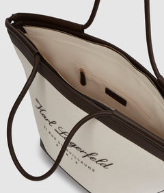 KarlLagerfeld Hotel Karl Large Beach Tote Bag Natural