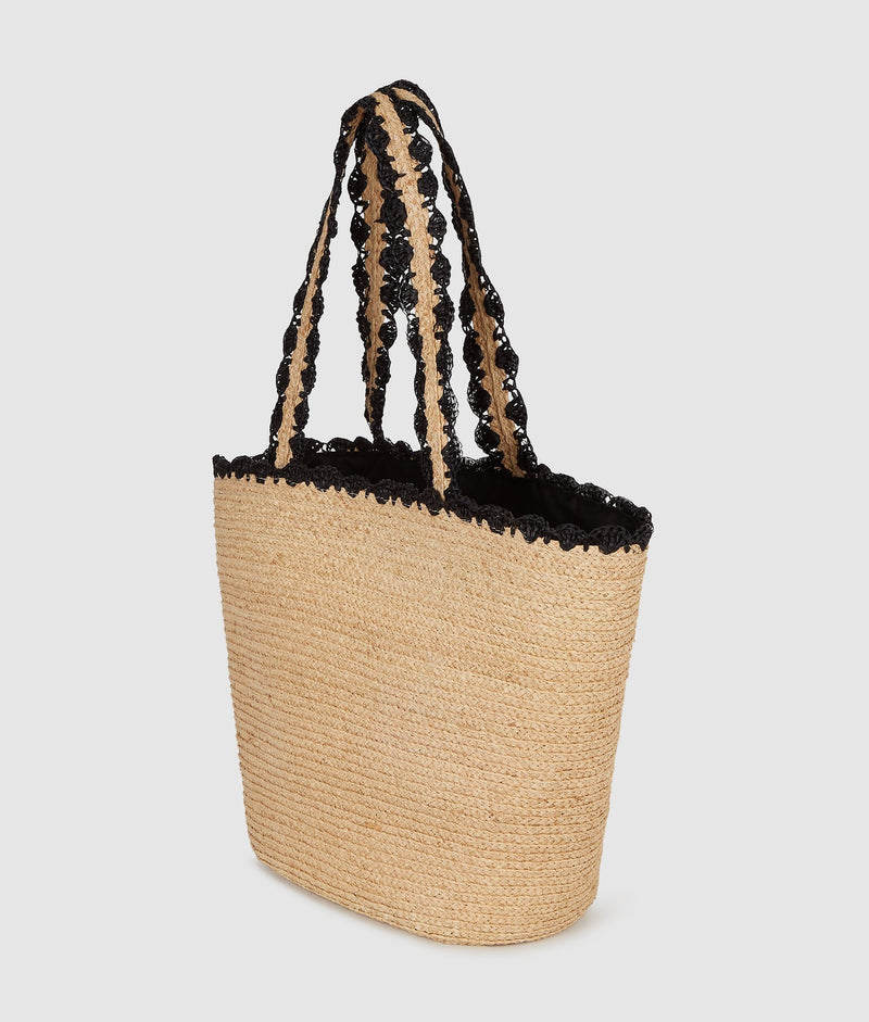 KarlLagerfeld Ksignature Scallop Beach Bag Natural