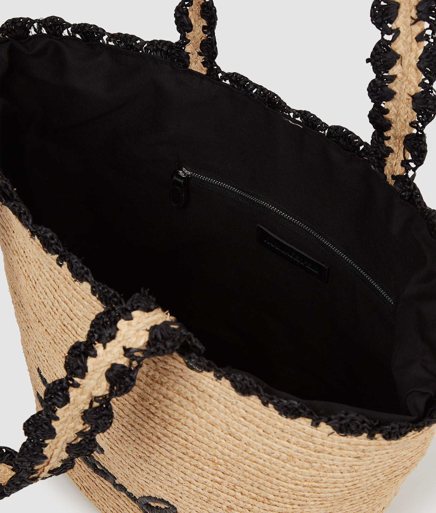 KarlLagerfeld Ksignature Scallop Beach Bag Natural