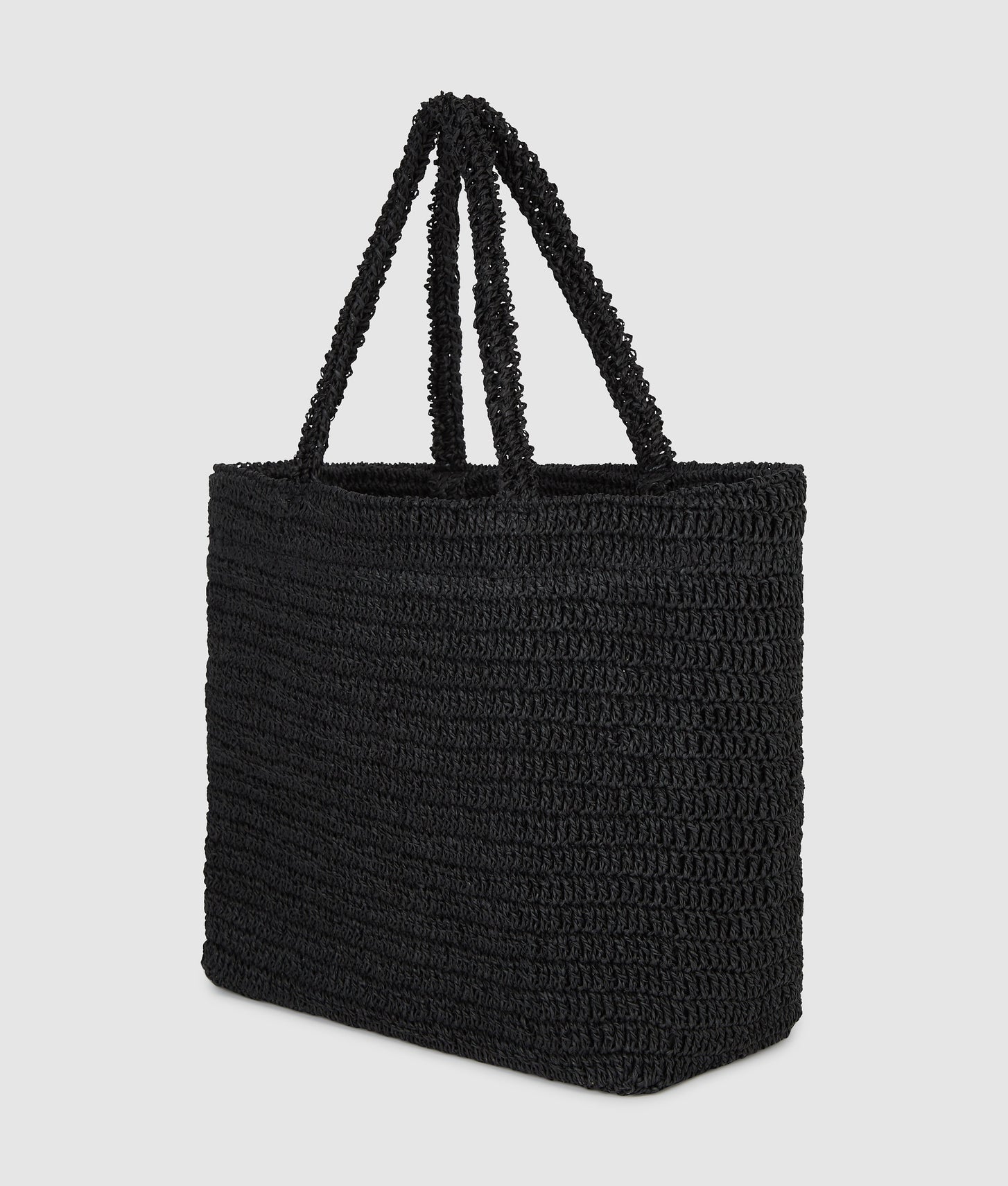 KarlLagerfeld Ksignature Crochet Beach Bag Black