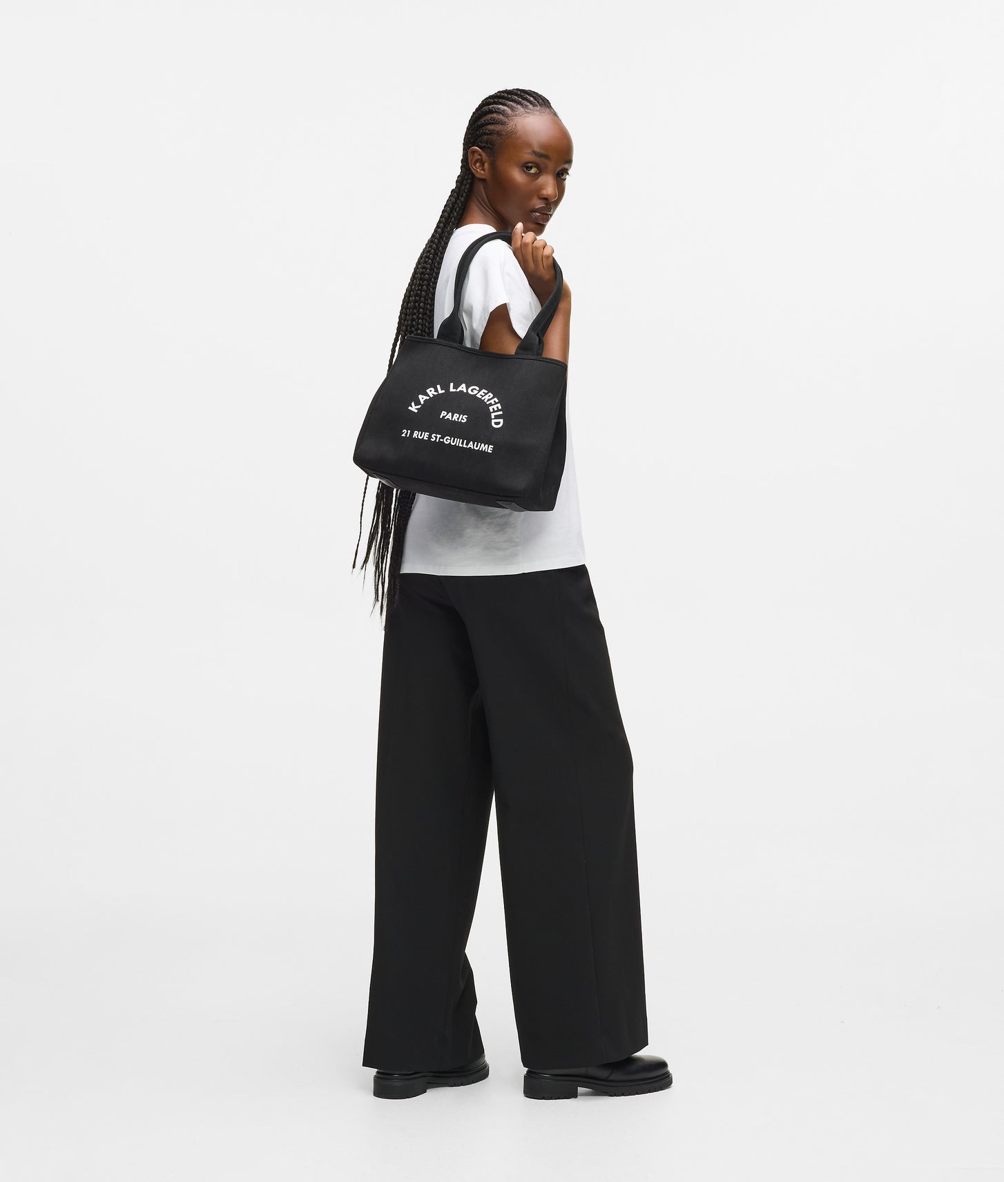 KarlLagerfeld Rue St-Guillaume Transformable Tote Bag Black