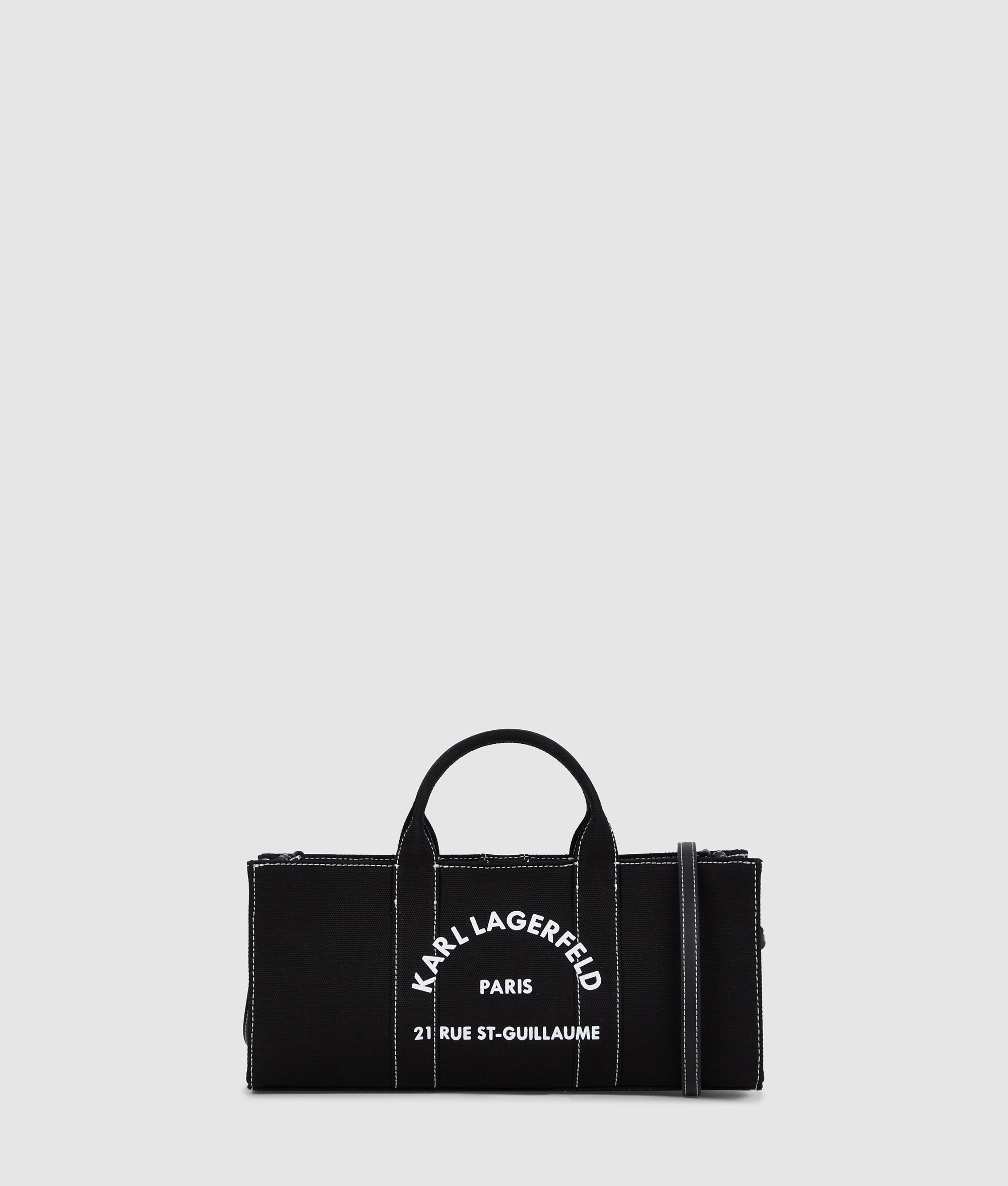 KarlLagerfeld Rue St-Guillaume Elongated Tote Bag Black