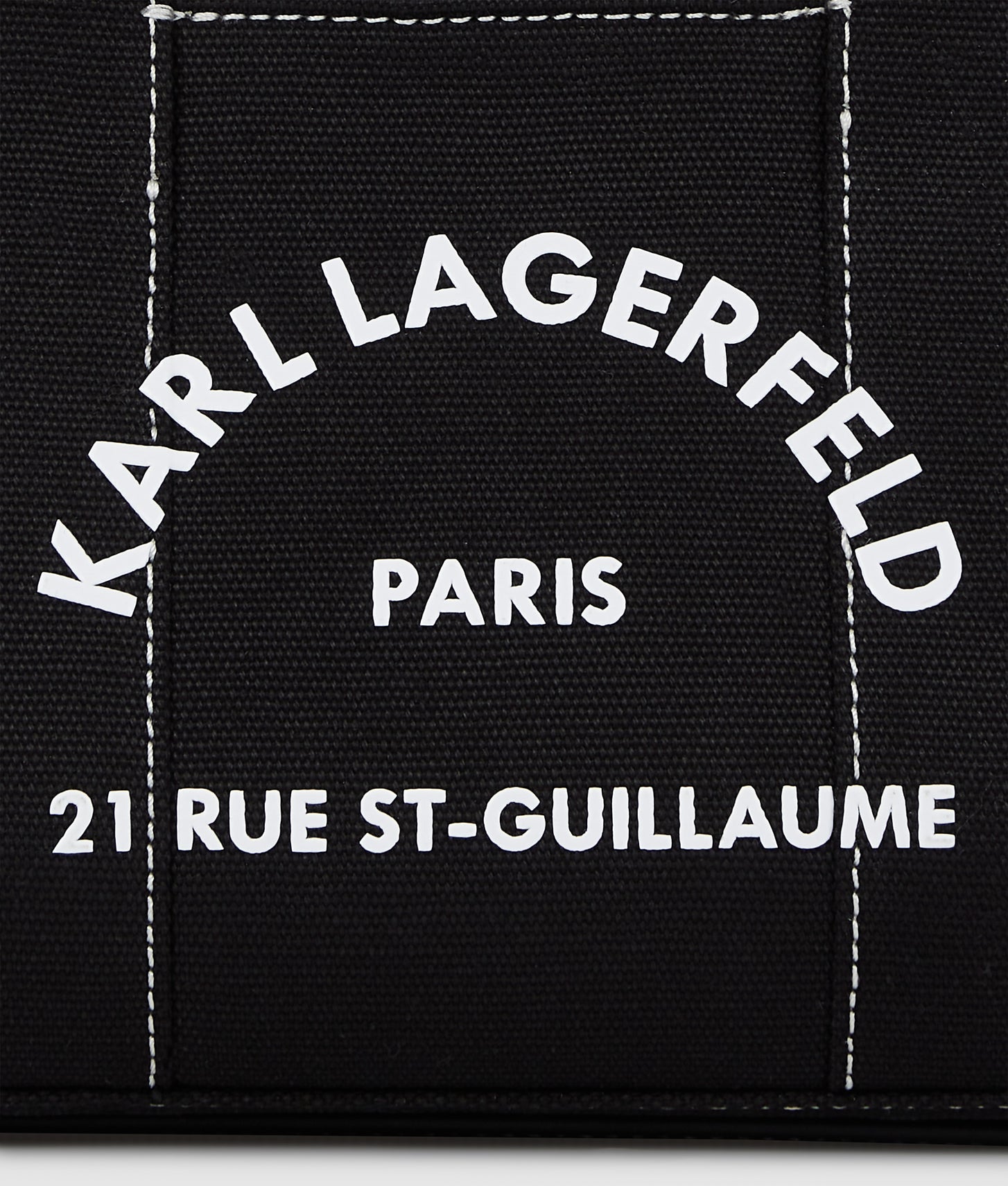 KarlLagerfeld Rue St-Guillaume Elongated Tote Bag Black