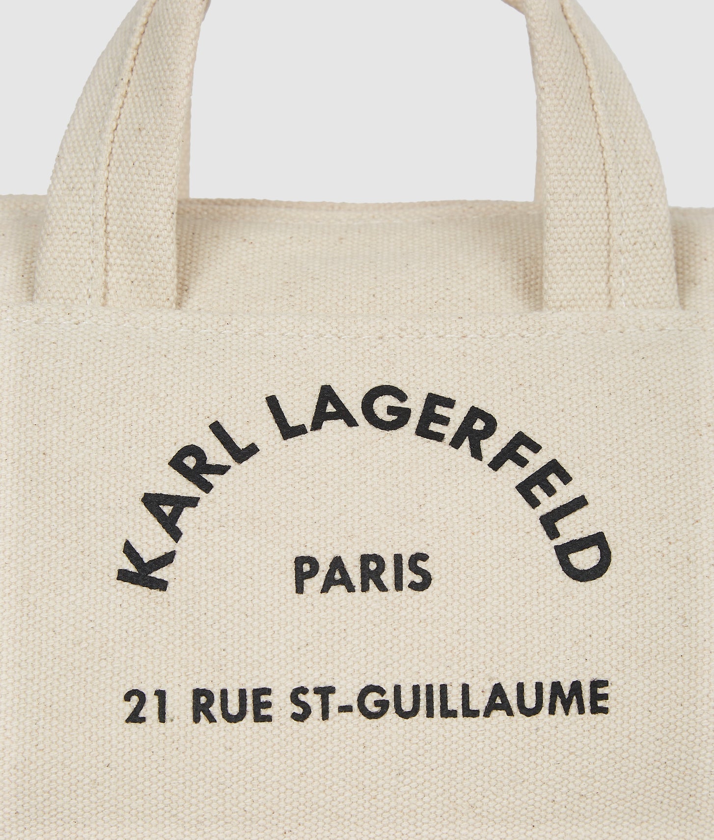 KarlLagerfeld Rue St-Guillaume Mini Duffle Bag Natural