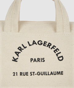 KarlLagerfeld Rue St-Guillaume Mini Duffle Bag Natural