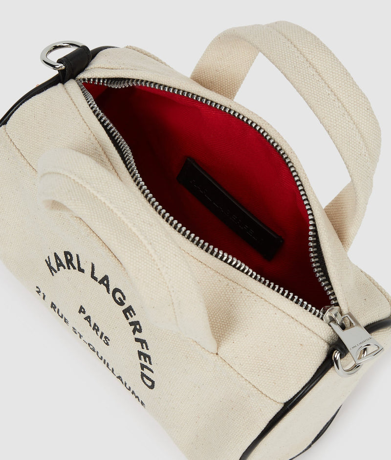 KarlLagerfeld Rue St-Guillaume Mini Duffle Bag Natural