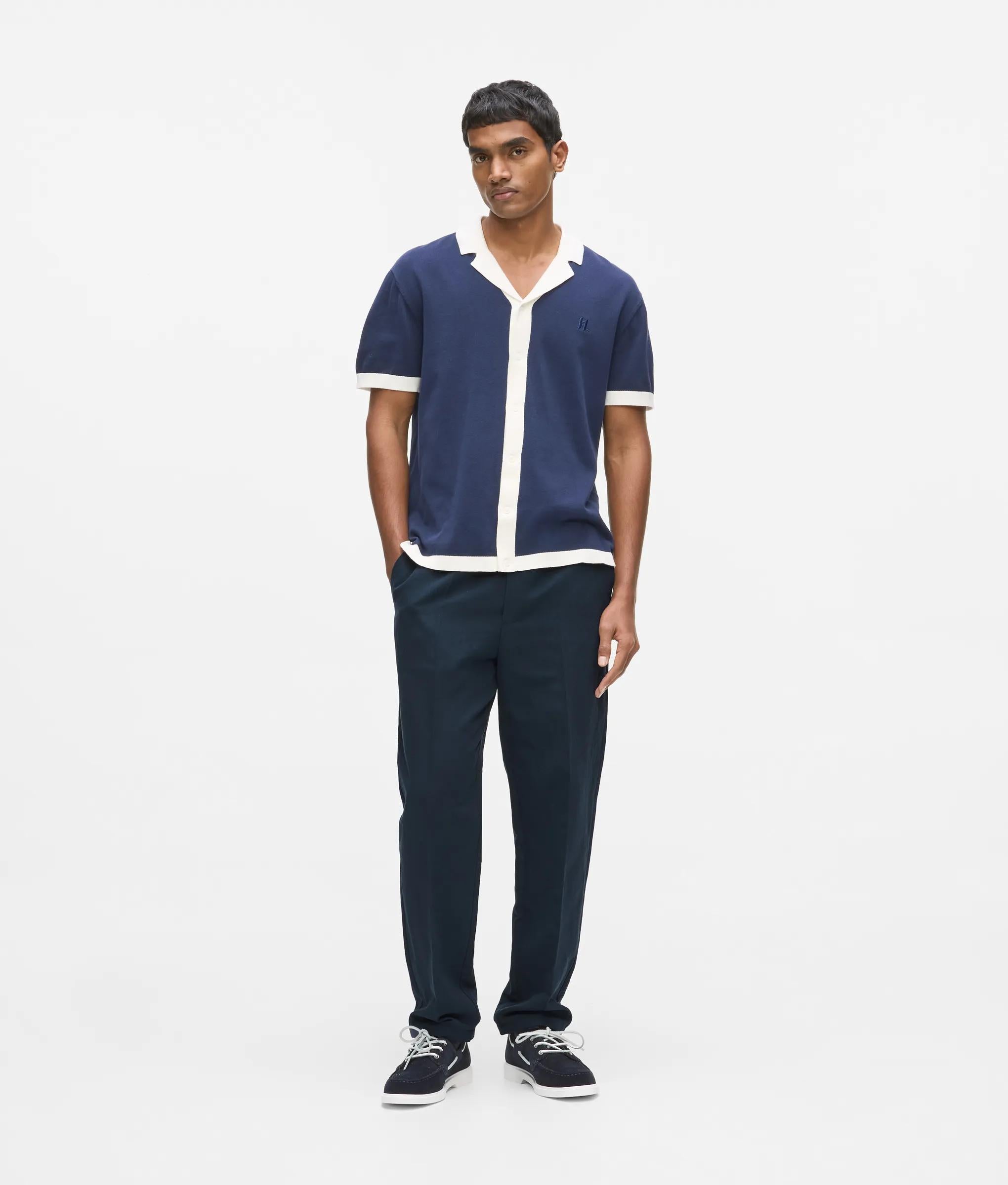 Karl Lagerfeld Linen Suit Pants Peacoat