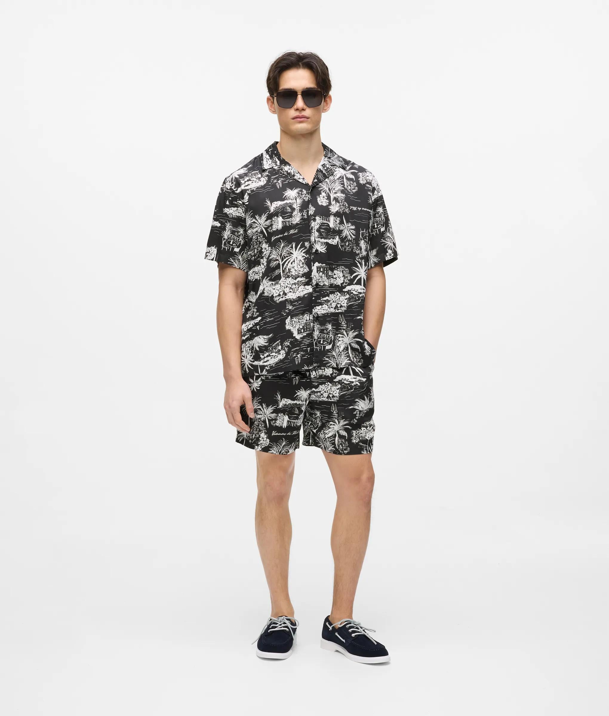 Karl Lagerfeld All-Over-Print Shorts Black