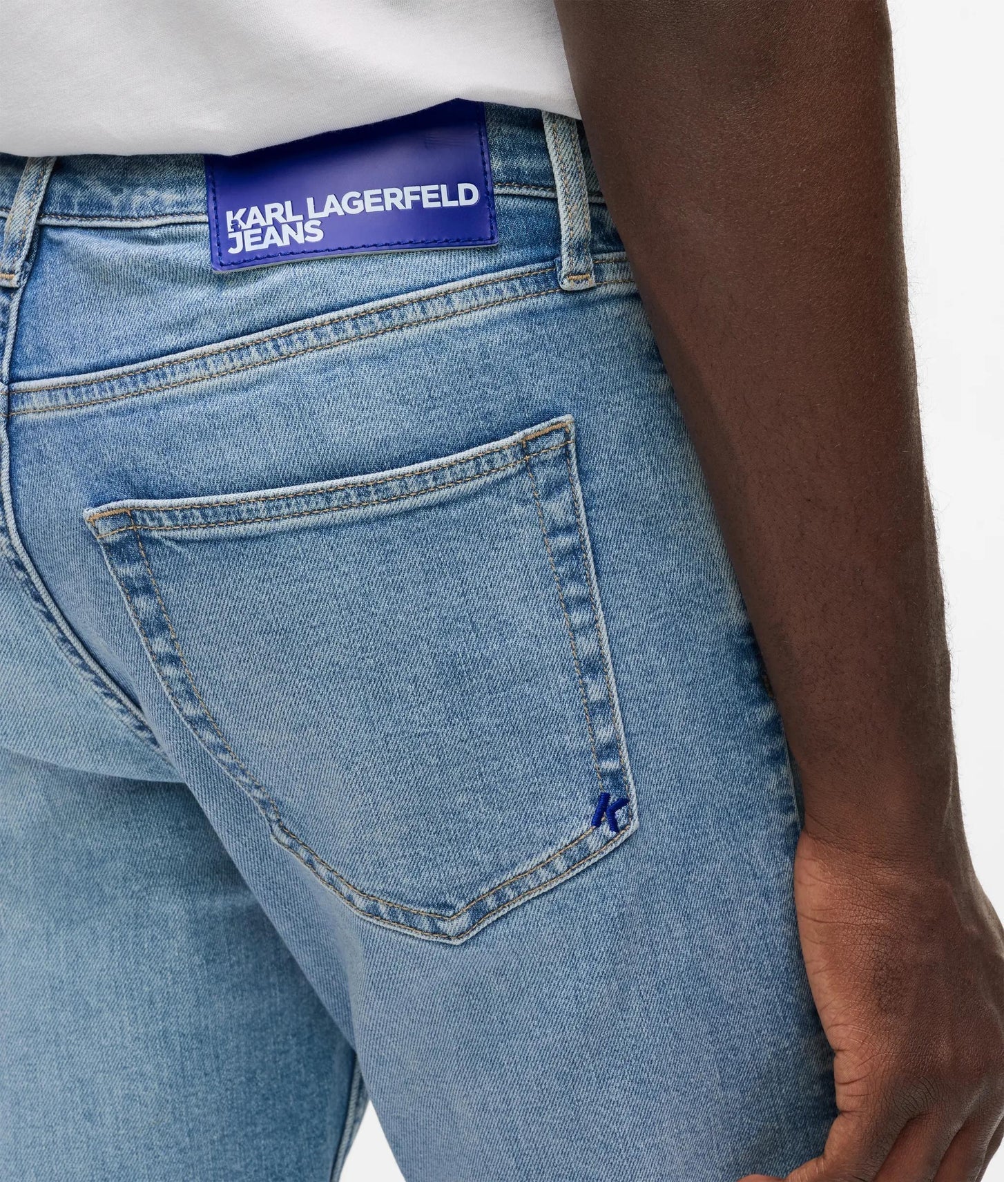 Karl Lagerfeld Light Blue Slim Jeans Washed Light Blue