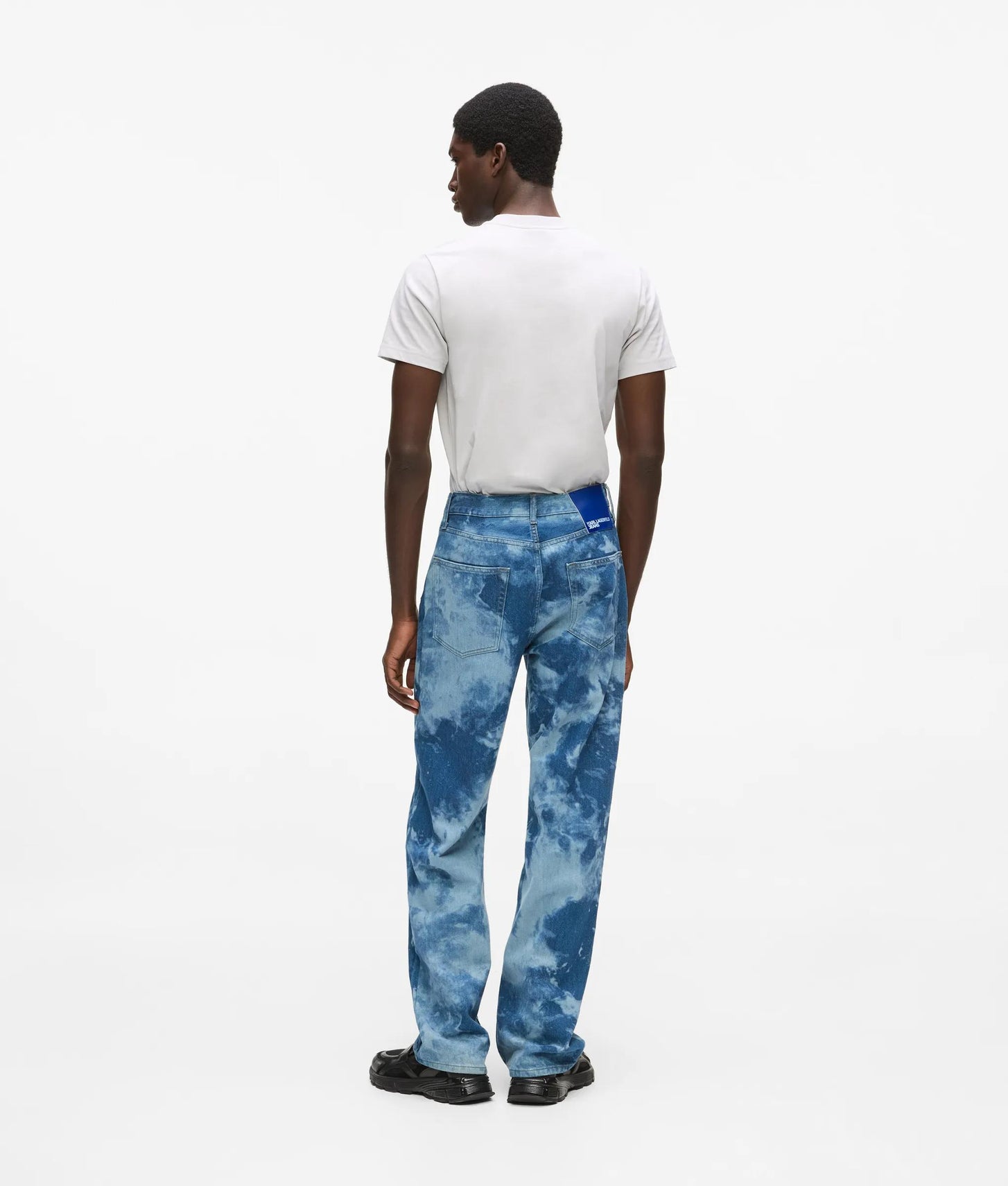 Karl Lagerfeld Bleached Relaxed Jeans White/Blue