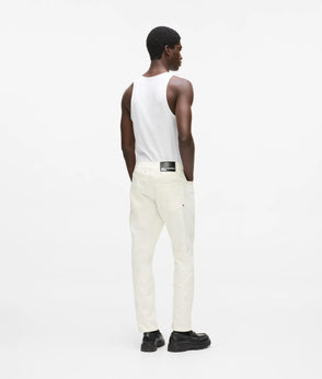 Karl Lagerfeld Graphic Karl Print Denim Overshirt White