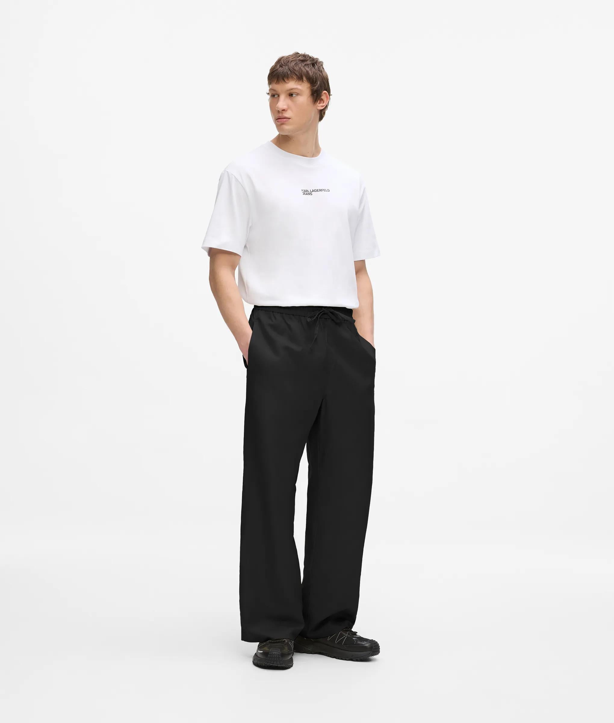 Karl Lagerfeld Linen Blend Pants Black