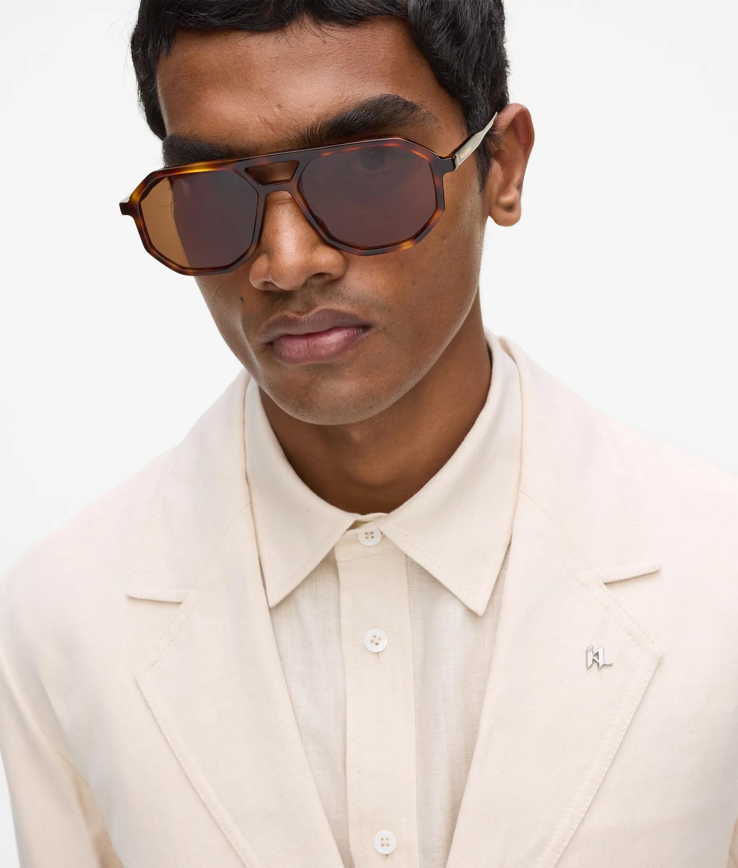 Karl Lagerfeld Linen Blazer Natural