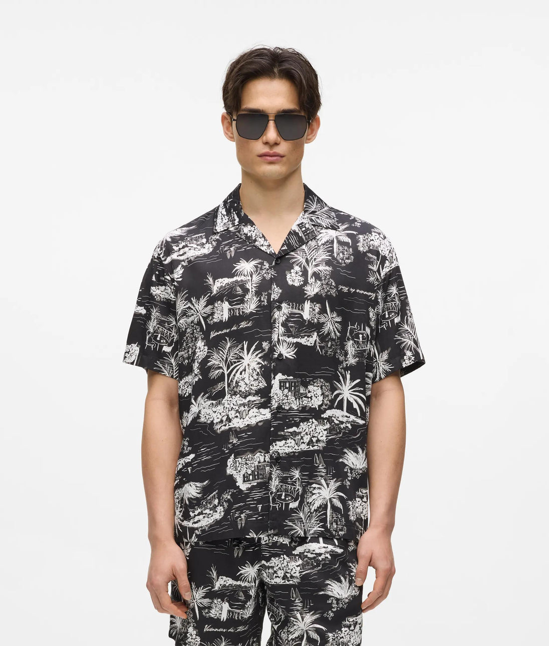 Karl Lagerfeld Double Breasted Overcoat Laurel Oak
