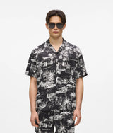 Karl Lagerfeld Short-Sleeved All-Over-Print Shirt Black