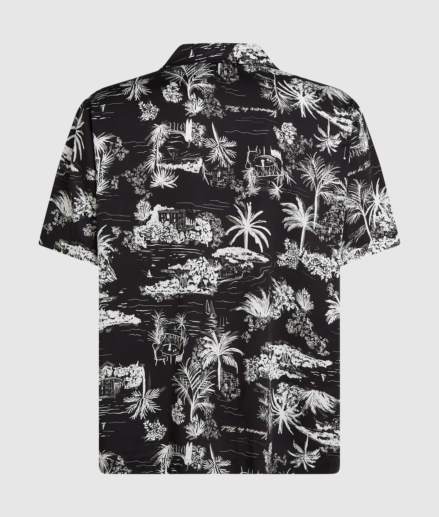 Karl Lagerfeld Short-Sleeved All-Over-Print Shirt Black