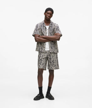 Karl Lagerfeld All-Over-Print Shorts Linear Logo All Over Print