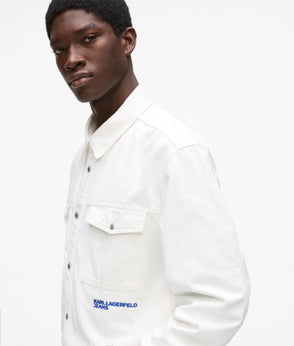 Karl Lagerfeld White Tapered Jeans White Denim