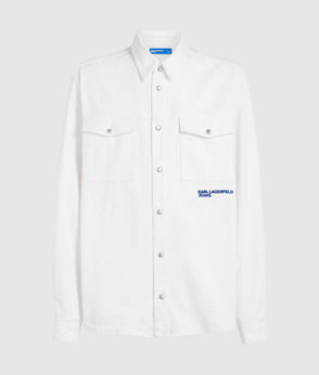 Karl Lagerfeld White Tapered Jeans White Denim