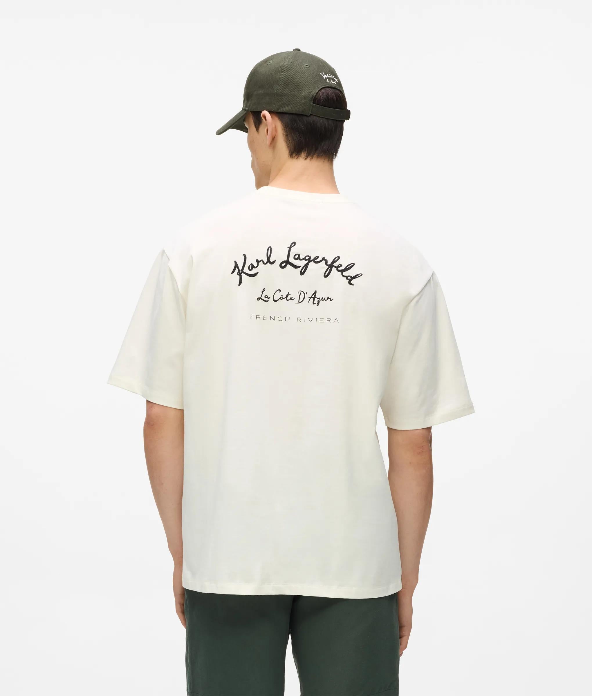 Karl Lagerfeld Côte D'Azur T-Shirt Cannoli Cream