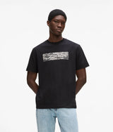 Karl Lagerfeld Stripe Logo T-Shirt Black