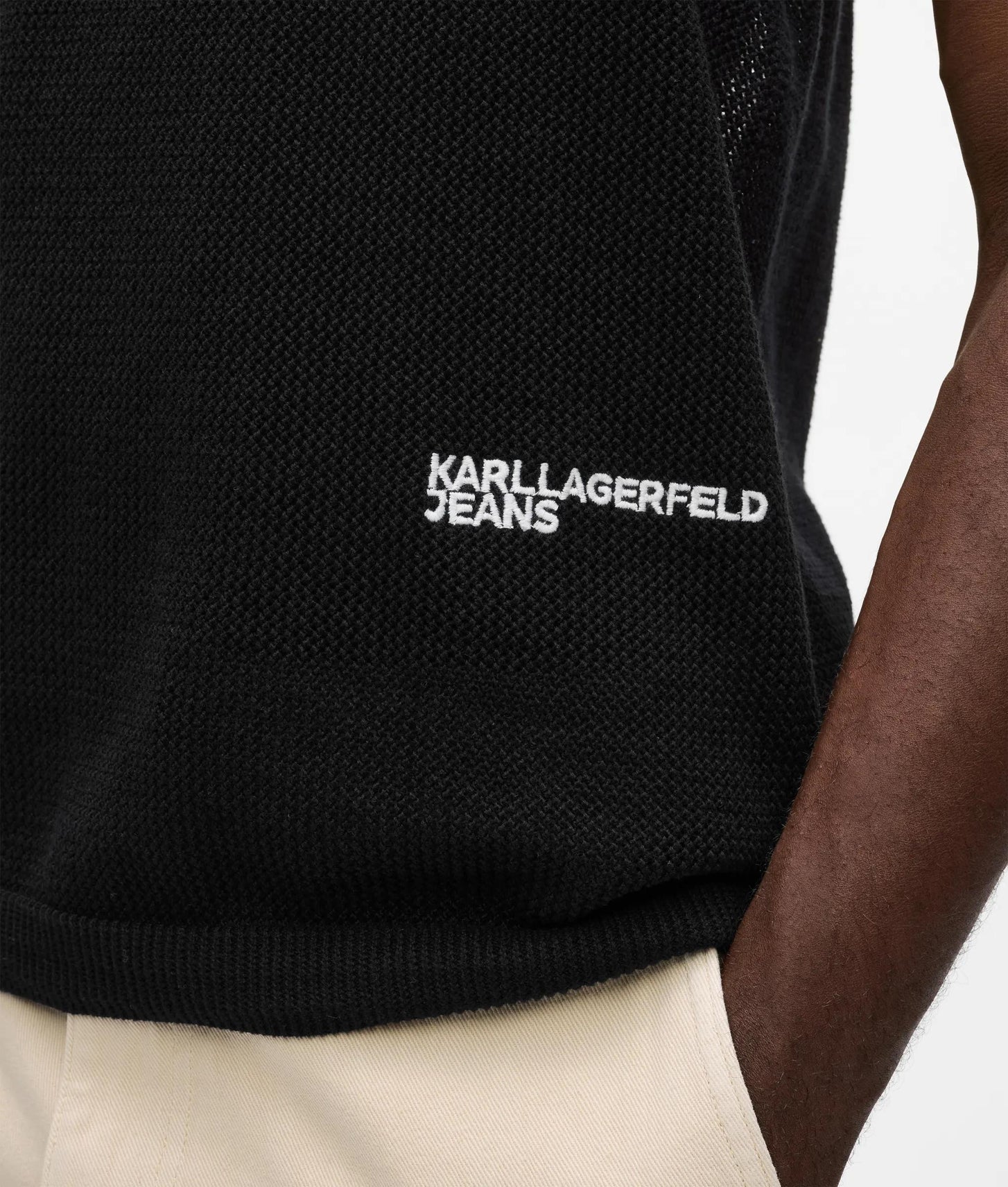 Karl Lagerfeld Knit Tank Top Black