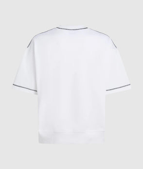Karl Lagerfeld Two Tone Denim Overshirt Mid Blue Blocked