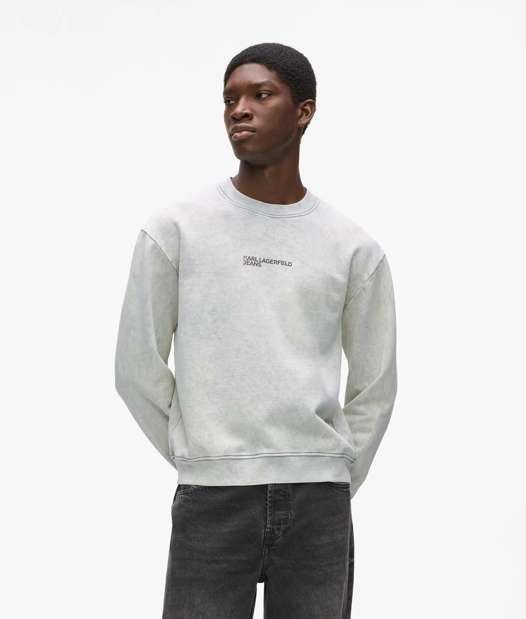 Karl Lagerfeld Washed Regular Sweatshirt Micro Chip