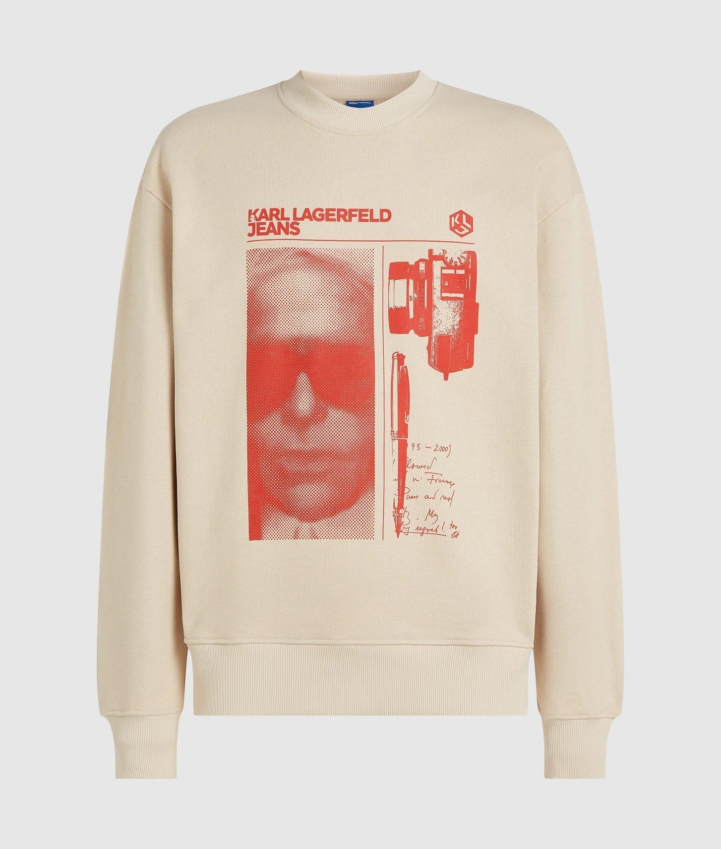 Karl Lagerfeld Graphic Karl Print Sweatshirt Whitecap Grey