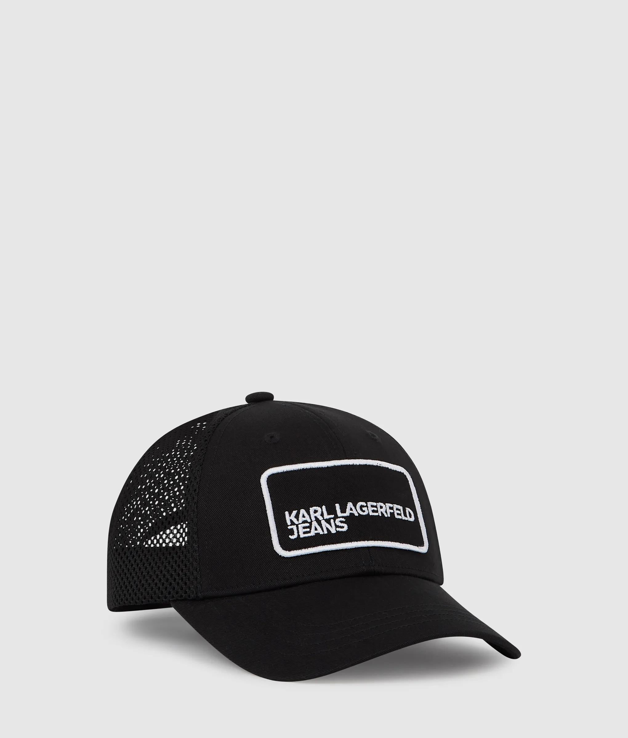 Karl Lagerfeld Logo Patch Trucker Cap Black