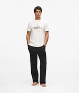Karl Lagerfeld Ikon Long Pajama Set Cannoli Cream-Black