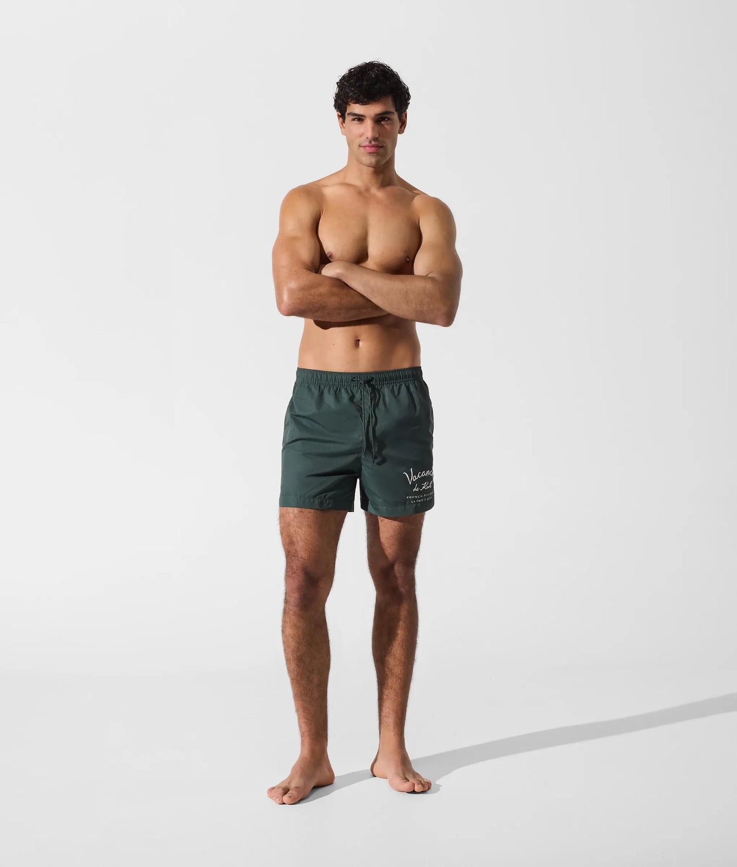 Karl Lagerfeld Vacances De Karl Short Boardshorts Deep Forest
