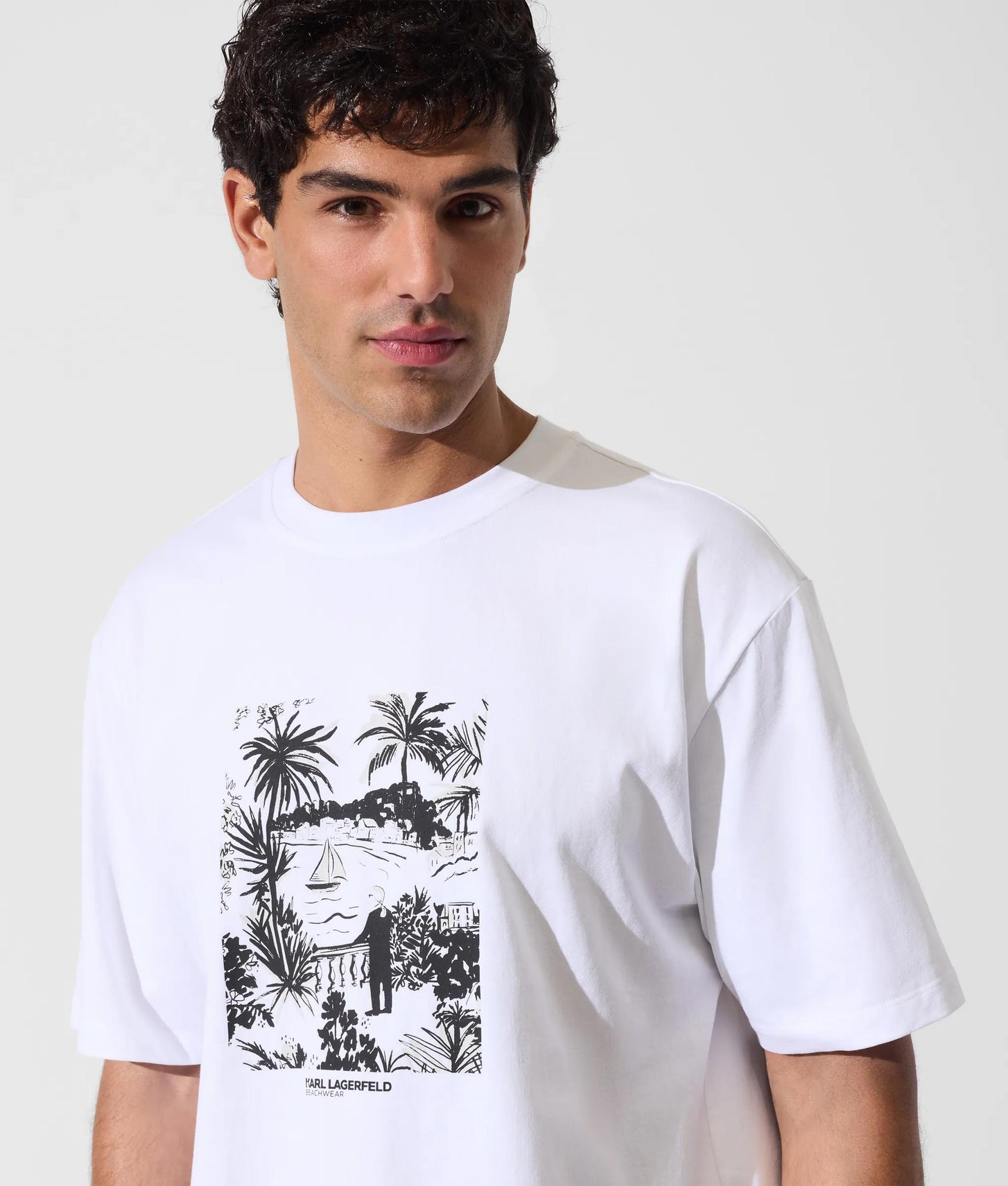 Karl Lagerfeld Villa De Vigie Beach T-Shirt White